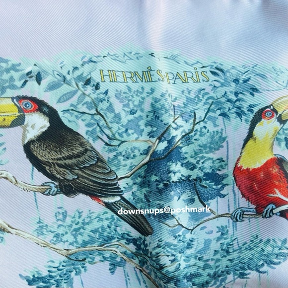 Hermès Equateur Washed Silk Scarf 90 - Picture 6 of 15